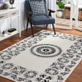 thumbnail image 2 of SAFAVIEH Empire Janetta Medallion Area Rug, Ivory/Black, 4' x 6', 2 of 11