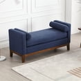 thumbnail image 3 of Triple Tree 53.5" Boucle Upholstered Entryway Bench, Navy, 3 of 6