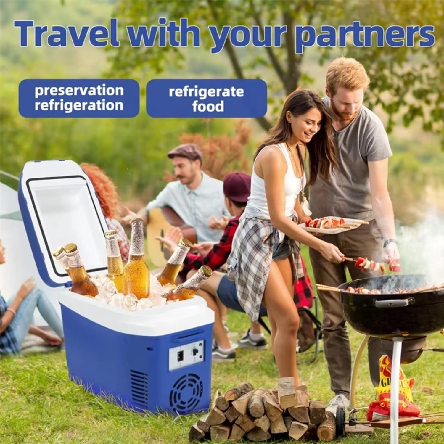 7 Quart Car Refrigerator Electric Cooler Warmer Portable  Freezer for Truck RV SUV Travel