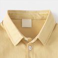 thumbnail image 5 of TOWED22 Toddler Boys Shorts Sleeve Polo Shirts Soild Color School Uniform Tops Baby Boy Summer Clothes(Beige,3-4 Y), 5 of 8