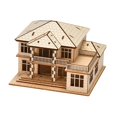 thumbnail image 3 of Rompecabezas de casas de madera 3D para adultos: regalo creativo de cumpleaños y kit de construcción de casas. 2 niveles, 3 of 9