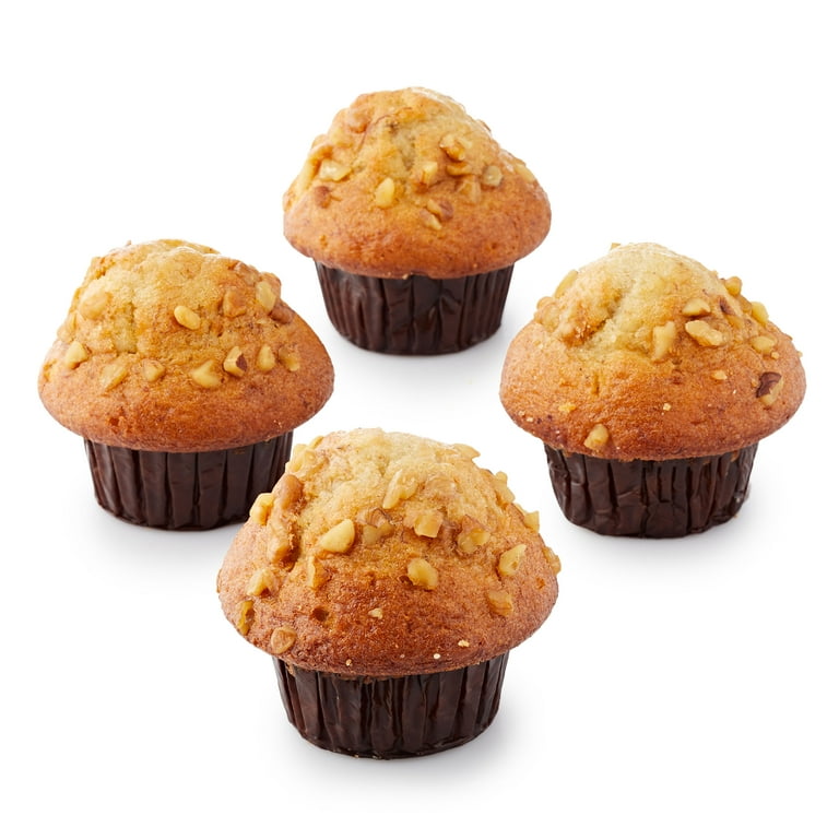 Marketside Banana Nut Muffins 14 oz 4 Count Moist Banana and