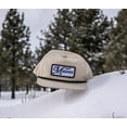thumbnail image 3 of Maison  Snapback Trucker Surf Hat.  Beige With Black Custom Embroidered Surf Patch.  Dad Soft Style Unisex, One Size Fits All Lifestyle Hat, 3 of 4