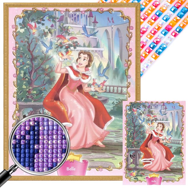 Kit 5D DIY Cuentas Cuadradas Completas Taladro AB Parcial Bella 35x45cm