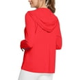 thumbnail image 4 of Women's Lightweight Hooded Rain Jacket – Water-Resistant Zip-Up Windbreaker for Outdoor Sports | Baberdicy | Female Solid Color Hooded Sun Clothing Jacket Lightweight Close (Red 2 | 5XL), 4 of 5