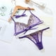 thumbnail image 4 of Gibobby Conjunto de lencería Sexy Tanga de Encaje Nueva Ropa Interior Sexy Lencería Tanga Flor Ropa de Dormir Sujetador de Íntimos Bustier Lingerie(Morado, G), 4 of 5