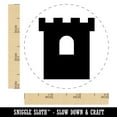 thumbnail image 2 of Castle Turret Tower Solid Self-Inking Rubber Stamp Ink Stamper - Yellow Ink - Small 3/4 Inch, 2 of 7