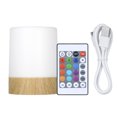 thumbnail image 1 of Led Night Light Touch Control Remoto 16 Colores Tres Modos Base de Grano de Madera Irfora  Luz de noche, 1 of 7