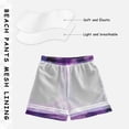 thumbnail image 5 of Kids' Beach Pants Comfortable Swim Trunks Purple and Black Tie-dye Texture Shorts for Pool Vacation and Lounge Wear 2T, 5 of 8