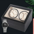 thumbnail image 2 of Black 4+6 Automatic Rotation Watch Winder Display Case Wooden Storage Box, 2 of 10