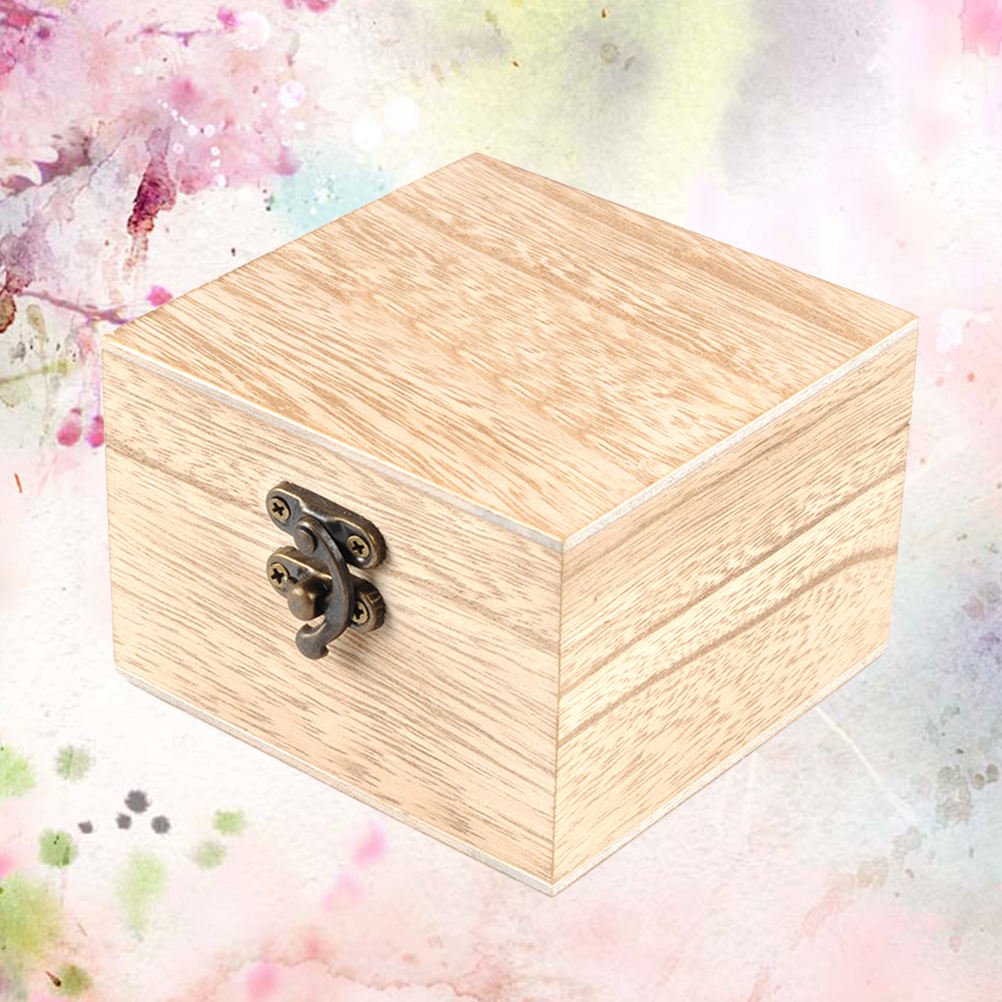 SOPOTUTU 1Pc Paulownia Wood Watch Container Light Brown Storage Box for Personal and Business Use