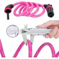 thumbnail image 3 of Bicycle Lock, Bicycle Chain Locks with 5 Digit Codes Resettable Combination Bicycle Cable Lock for Bicycle, Motorcycle, Door, Pushchair, BBQ, Luggage(Pink), 3 of 5