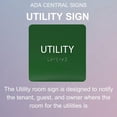 thumbnail image 6 of ADA CENTRAL SIGNS - 6" X6" Utility Sign - ADA Compliant Tactile Graphics Grade 2 Braille Text Acrylic Wall Sign - Wash Dry Fold Iron Clothes Closet Organization - Storage Laundry Room Name Door Sign, 6 of 7