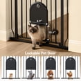 thumbnail image 3 of Pet Gate, 29.5''-34.25'' DOMIPET Pet Gate with Cat Door, Pressure Mount, Safety Gate Gift,Black, 3 of 10