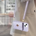 thumbnail image 4 of Nalacover Crossbody Wallet Case for iPhone 15 with Shoulder Strap Lanyard, Elegant Premium PU Leather Card Slots Cover with Metal Lock Button Silicone Shockproof Case, Lightpurple, 4 of 7