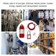 thumbnail image 5 of 2m/6.56ft Cable Lockout Fish Shaped Hasp 38mm Padlock Set Stainless Steel for Chemical Industry Electric Power, 5 of 5