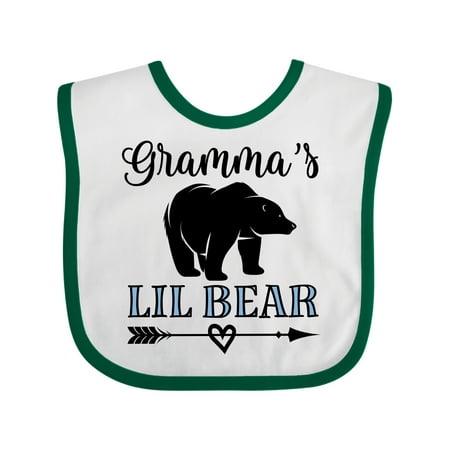 

Inktastic Gramma Lil Bear Grandson Gift Gift Baby Boy Bib