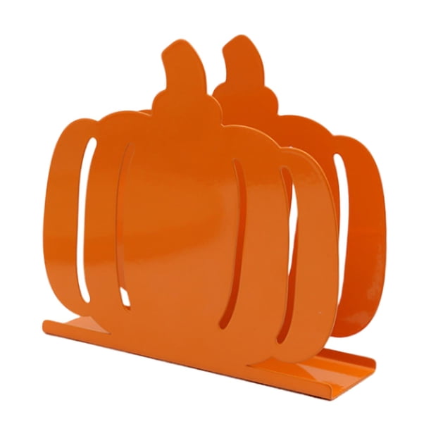 Soporte para servilletas de papel, soporte de metal independiente, organizador de mesa para café Calabaza