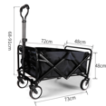 thumbnail image 2 of Amdohai Chariot à Outils Pliable de 5“, Chariot Utilitaire Pliant pour Camping en Plein Air, Chariot de Jardin avec Roues Pivotantes à 360 Degrés et Poignée Réglable, 2 of 8