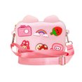 thumbnail image 1 of Sonducket Bolso bandolera de silicona con dibujos animados, bandolera portátil para viaje, estilo de hebilla al azar Mochilas rosa, 1 of 8