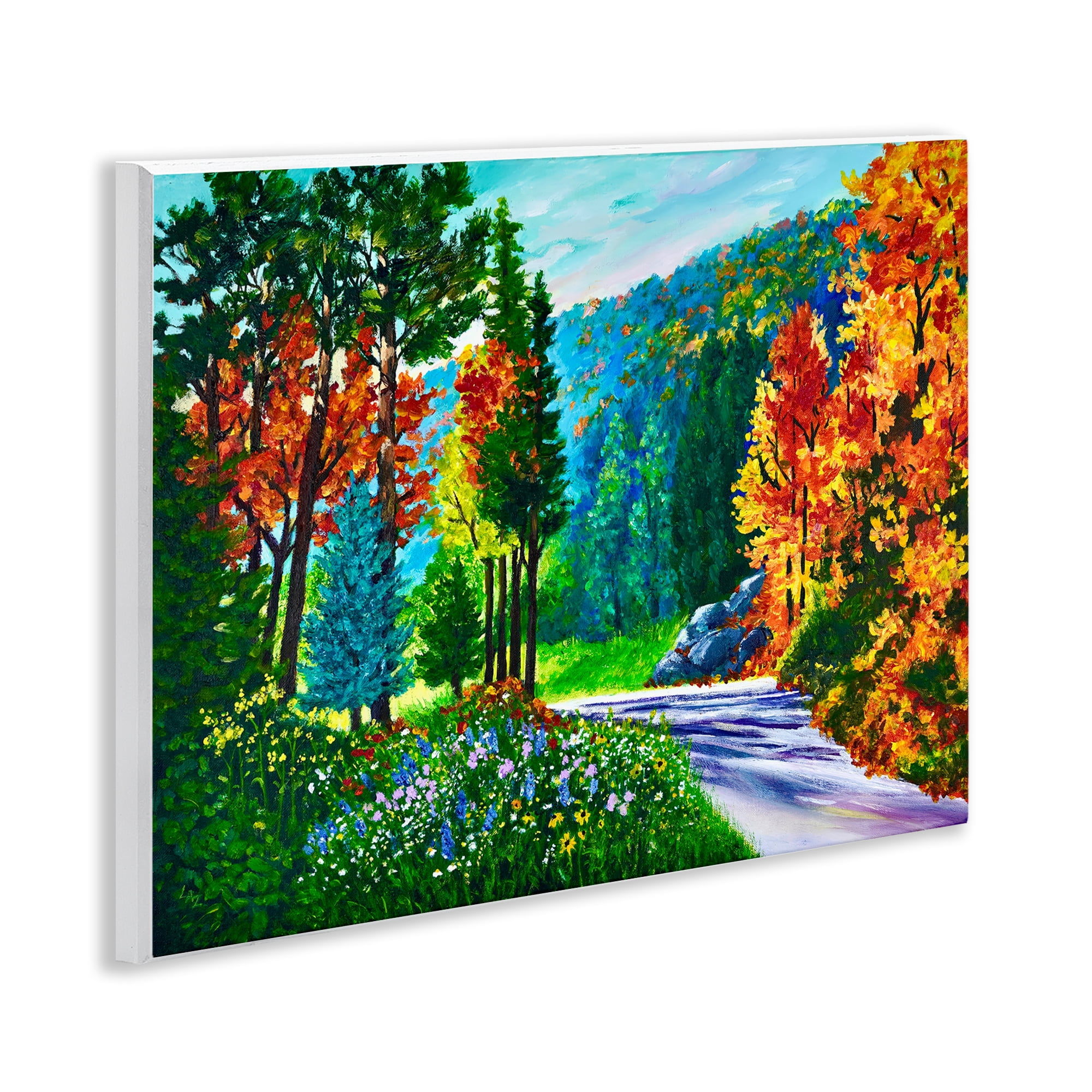 Stupell Industries Sunlit Autumn Woodland Pathway Wall Plaque Art, design by Lee Ann Zirbes