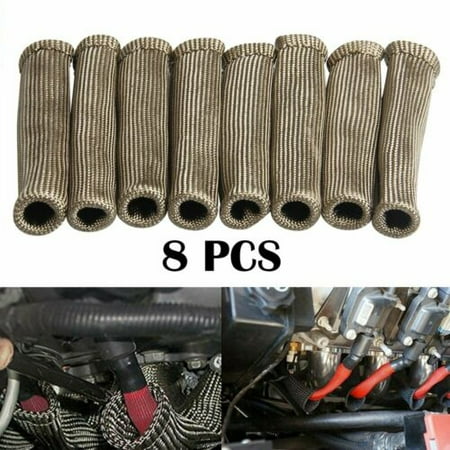 2500° Spark Plug Wire Boots Protector Sleeve Heat Shield Cover For (Best Spark Plugs For Ls1)