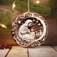 thumbnail image 2 of CuiLiyq Christmas Ornaments, 3.1 Inch Catholic Theme Christmas Decoration Pendant, Vintage Ornaments Outdoor for Christmas Tree Country Holiday Party Home Decoration (E), 2 of 3