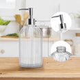 thumbnail image 2 of Bathroom Soap Dispenser Set, RABBITXOCO 2 Pack 18oz/500ml Dish Soap Dispenser for Kitchen Sink Liquid Hand Sanitizer Soap Dispenser Set Jar Lotion Clear Glass Soap Dispenser with Pump Silicone Funnel, 2 of 9