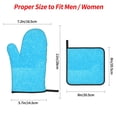 thumbnail image 2 of Cauagu Sky Blue Glitter Print Oven Mitts and Pot Holders 4 pcs Set,Extra Thicken Long Kitchen Oven Glove Potholders BBQ Gloves-Oven Mitts and Pot Holders(11 Inch), 2 of 6