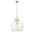 thumbnail image 4 of Innovations Lighting  Newton Sphere - 1 Light 18" Stem Hung Pendant Clear/Polished Nickel, 4 of 5
