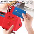 thumbnail image 5 of Allytech Galaxy A13 5G Wallet Case with Shoulder Strap, Luxury PU Leather RFID Blocking Protectve Anti-Scratch Bumper Cards Slots Magnetic Closure Phone Case Cover for Samsung Galaxy A13 5G, Red, 5 of 9