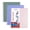 Midnight Green+Light Pink+Cornflower, variant on ONAVIA Graph Notebook, 1-Subject Spiral Notebook with Pocket, 4x4 Grid Ruled, 3 Pack, 9" x 11", Poly Cover, 3 Hole Punched for Math, Science & Engineering, 100 Sheets, Light Pink