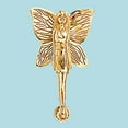 thumbnail image 2 of Renovators Supply Brass Door Knockers for Front Door 7" Flower Fairy Polished Brass Door Knocker w/Screws, 2 of 11