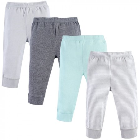 

Luvable Friends Baby and Toddler Cotton Pants 4pk Light Gray Stripe 18-24 Months