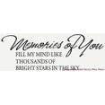 thumbnail image 4 of Memories Like Thousands of Stars Wall Vinyl Memorial Sticker Lettering Decal, 23x8-Inch, White, 4 of 4