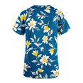 thumbnail image 4 of QUNYINEY V Neck Womens Tops Trendy Casual Floral Short Sleeve Shirts Nursing with Pocket Pullover Loose Tops, 4 of 5