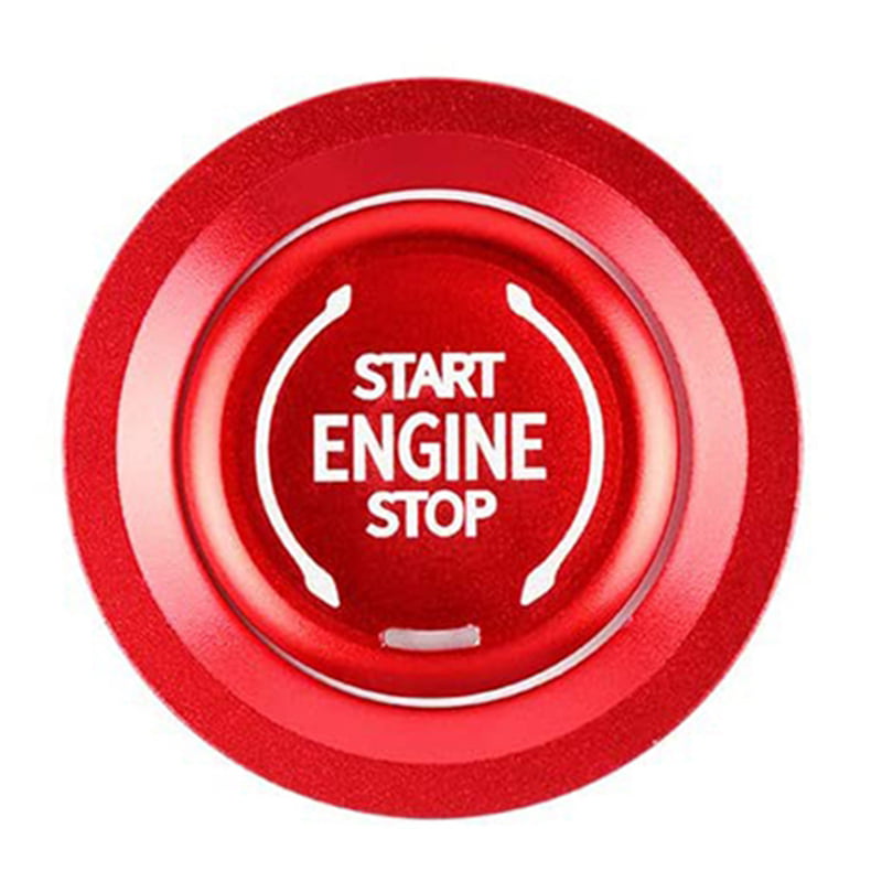 Engine Ignition Start Stop Switch Push Button Decal Cover Trim Cap Universal Red 