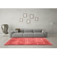 thumbnail image 3 of Ahgly Company Indoor Rectangle Abstract Red Contemporary Area Rugs, 7' x 10', 3 of 4