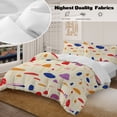 thumbnail image 6 of BlessLiving 3Pcs Mushroom Duvet Cover Set Queen Bed Set Beige Bedding Set, 6 of 7