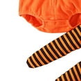 thumbnail image 4 of HCNTES Baby Boy or Girl Halloween Pumpkin Hooded Romper Jumpsuit, Orange, 3-6 Months, 4 of 6