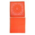 thumbnail image 2 of CTM Cotton Solid and Paisley Print Neon Bandana Kit (Pack of 2), 2 of 4