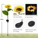 thumbnail image 4 of Billuyoard Luz de girasoles solares para exteriores, IP65, resistente al agua, para jardín, camino, parque, Patio, porche, decoración de pasarela, Iluminación y accesorios Tres cabezas Billuyoard HA073198-02, 4 of 6