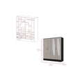 thumbnail image 5 of We Have Furniture Armoire Ron, Double Door Cabinet, Black Wengue/ Light Gray Finish, 5 of 6