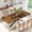 Black Brown + MDF+Metal + Rectangular + Same Color Center Plate+3, variant on 55.11 70.86 Inch Retro Rectangular Stretch Dining Table Antique Wood Top Same Color Relief Plate With Storage Box Brown