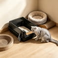 thumbnail image 5 of Blateno Semi Enclosed High Sides Cat Litter Box with Litter Scoop, Anti-Splash Detachable Plastic Kitten Toilet, Odor Control Filter Mat Large Capacity Litter Pan for Indoor Cats, 5 of 7