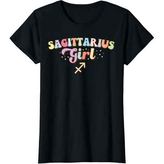 November December Zodiac sign Birthday Sagittarius girl T-ShirtMen's and women's gift, black and white T-shirt, size: Extra large S-4XL