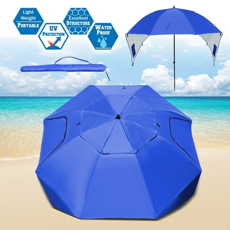 Strong Camel Portable Sun and Weather umbrella Shelter Sport or Beach Canopy Tent 8 Foot Canopy-Blue (Best Portable Beach Umbrella)