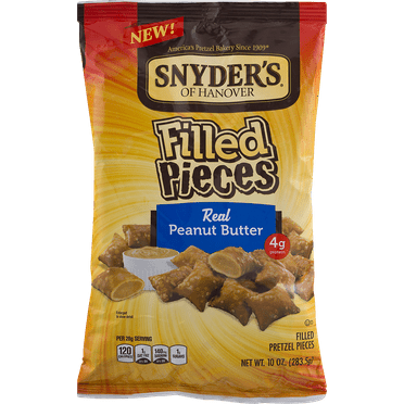 Snyder's of Hanover Peanut Butter Filled Flavored Pretzel Pieces, 4-Pack 10 oz. Bags
