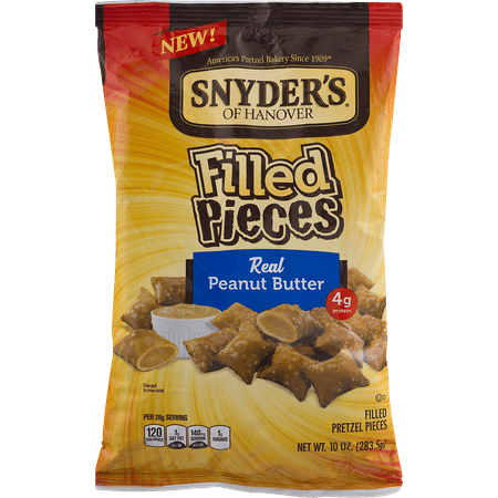 - Snyder's of Hanover Peanut Butter Filled Flavored Pretzel Pieces- Four 10 0z. Bags
