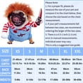 thumbnail image 4 of Dog Halloween Costumes, Deadly Doll Dog Costume,Chucky Dog Costume with Knife for Pets, Funny Dog Costumes Halloween for Small Dogs, 4 of 7